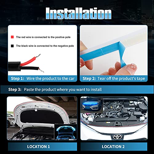 Car Led Lights Exterior, Mihaz 70In Rgb Multicolor Led Lights For Car With App And Remote Control Flexible Hood Light Strip Waterproof 12V Engine Hood Decor Headlight For Cars, Suvs, Trucks #TOP4