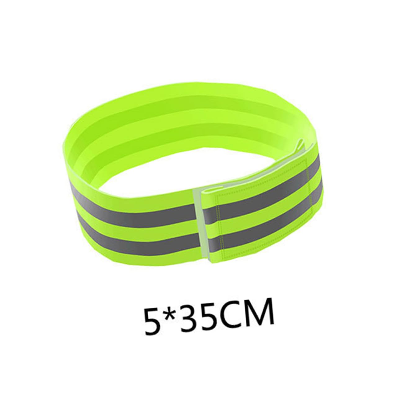 VANZACK 3sets Fluorescent Green Reflective Armlet Luminous Armband for Running Cycling and Night Fitness Activities Elastic Cord Reflective Stripe Material for Safety 4pcs*3