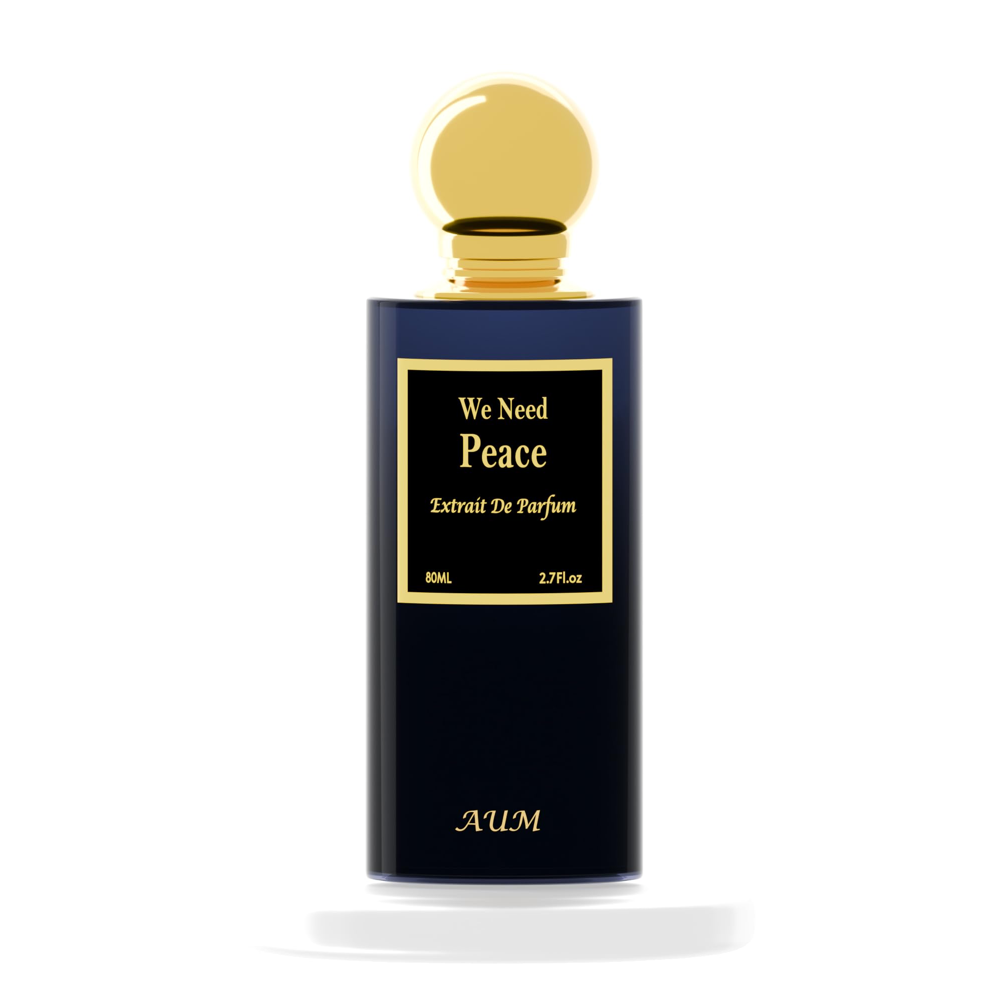 AUM We Need Peace Extrait de Parfum Unisex 80ml – Profumo di Nicchia Caldo e Speziato con Note di Tabacco, Rum, Caramello, Vaniglia, Ambra, Cuoio e Legno di Cedro