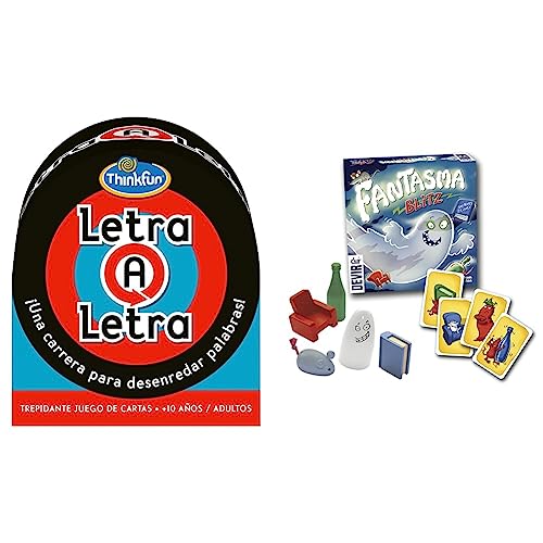 ThinkFun - Letra a Letra, Juego de Cartas, Versión en Español, Juego de Mesa, Edad Recomendada 10+, 300 Cartas & Devir - Fantasma Blitz Juego de Mesa para Niños a Partir de 8 años (BGBLITZ)