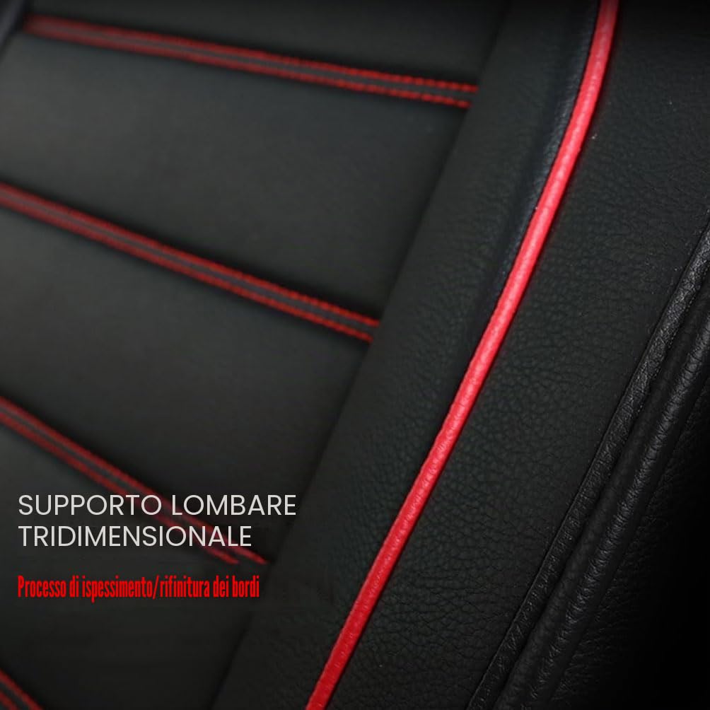 SSIMOO Set Coprisedili Auto per Opel Mokka/Mokka X 2012-2019, Coprisedile Anteriori E Posteriori Copri-Sedile Pelle Copri sedili Accessori,Black