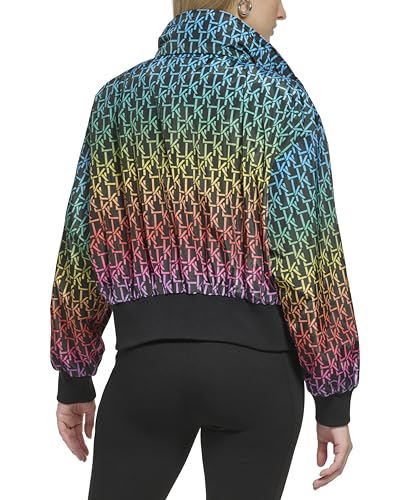 Karl Lagerfeld Paris Women's Short Anorack with Logo Sleeve Jacket3