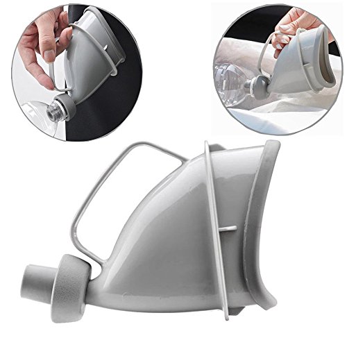 YUMSUM Femme féminin Appareil d'urination Urinoir Urinaux entonnoir portable réutilisable Toilette de voyage Toilette au poêle pour camping en plein air Sit ou debout d'urgence (Gris)