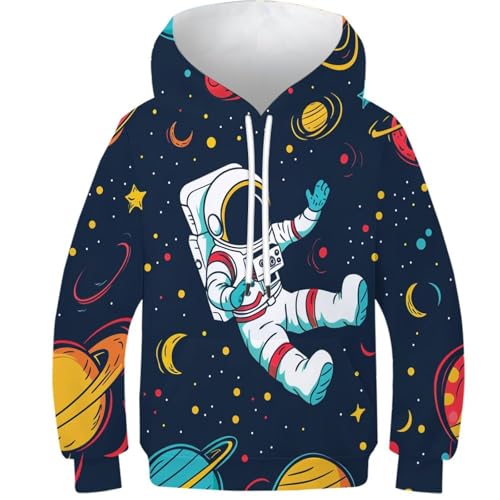 Pull à Imprimé 3D Garçon Sportswear Respirant avec Poche
