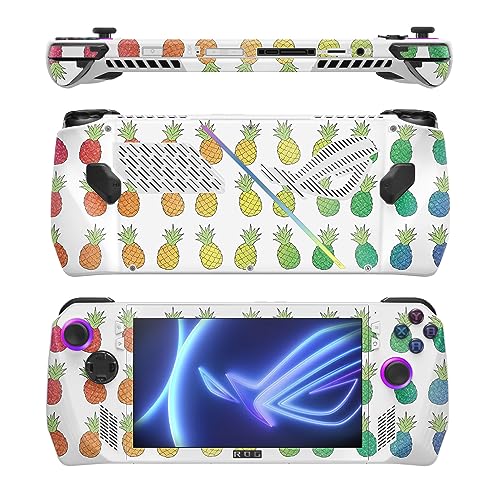 Image of MightySkins Glossy Glitter Skin Compatible with Asus ROG Ally - Rainbow Pineapples | Protective, Durable High-Gloss Glitter Finish | Easy to Apply