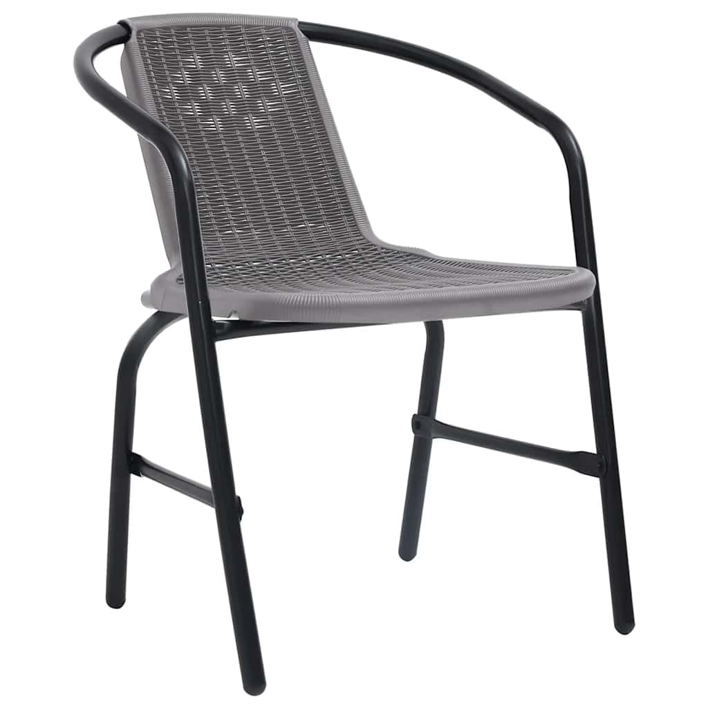 Gartenstühle 2 Stk. Kunststoff Rattan-Optik und Stahl 110 kg