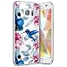 Produktbild kompatibel mit Surakey Galaxy S7 Hülle,Crystal Clear Transparent Handyhülle TPU Silikon Backcover Case Vogel Blume Muster Schutz HandyHülle Tasche Hülle für Galaxy S7