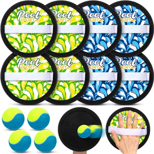 Water Grip Ball Toss and Catch Game Set Include 8 Water Paddles 4...