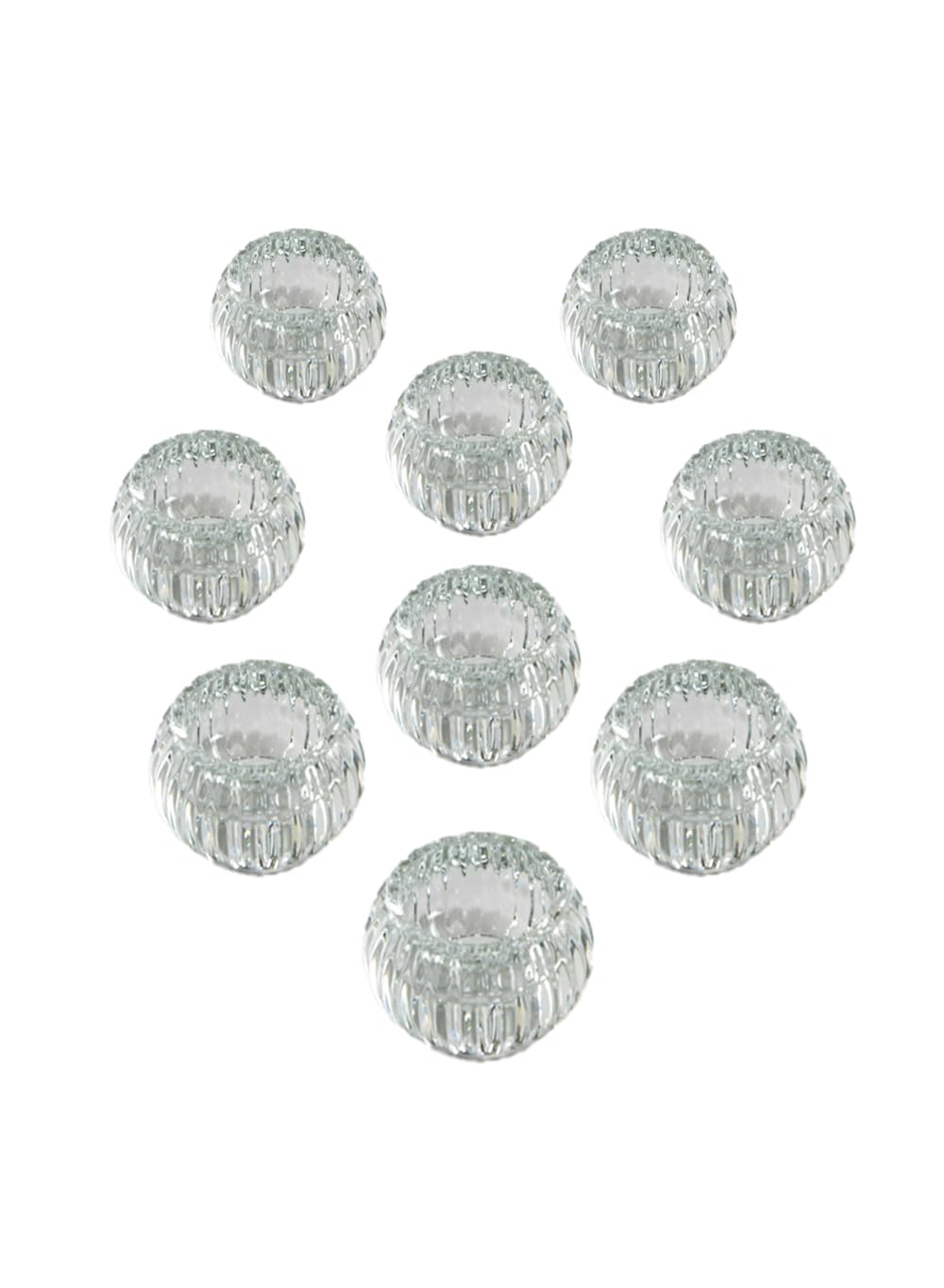 Serene Spaces Living Glass Votive Candle Holder Set of 36, Bulk Clear Crystal Tealight Candle Holder for Wedding Party, Event, Home Decor Centerpiece