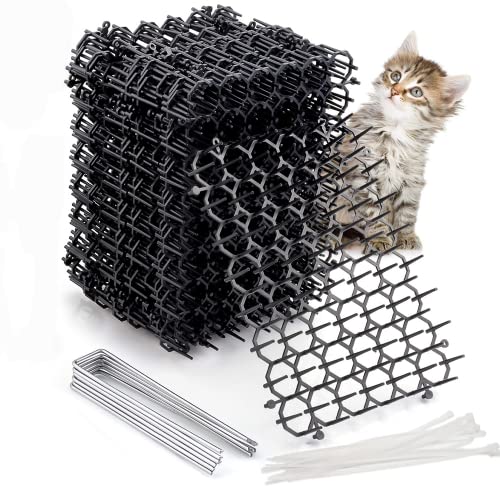 Tappetino Deterrente Per Gatti E Cani - 12 Pezzi Rete Anti-Graffio Per Interni Ed Esterni