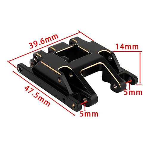 RZXYLRC TRX4M Brass Black Coating Skid Plate Transmission Mount for 1/18 TRX-4M RC Crawler Car K10 High Trail F150 Bronco Defender Metal Upgrade Parts - Thumbnail 2