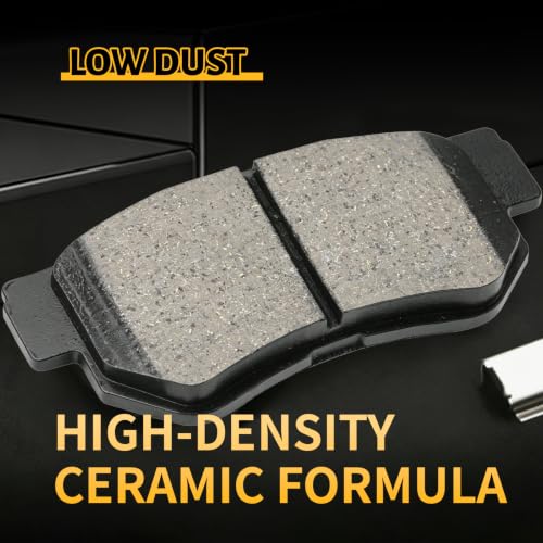 Image of Ceramic Rear Brake Pads Set Compatible with Select Kia Amanti /Magentis /Optima /Sportage;Compatible With Select Hyundai Azera /Elantra /Santa Fe /Sonata /Tucson /XG300 /XG350(D813)