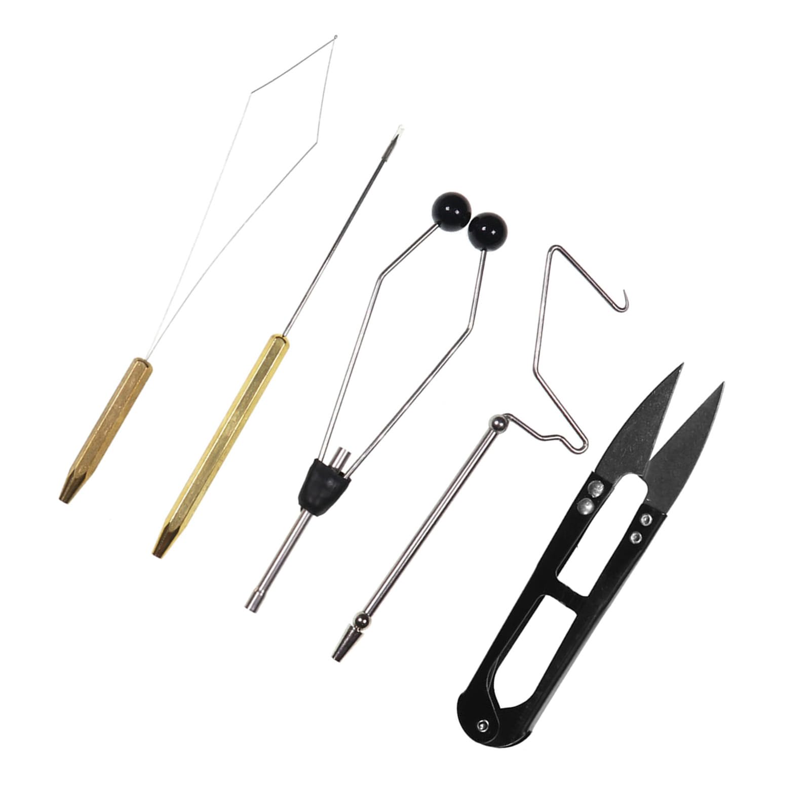 Dioche Kit d'attache de Mouche, Outil Pratique d'attache de Mouche Outils de Pêche à la Mouche Attachant à la Mouche Support de Fil de Canette pour Outil de Fabrication de Leurre