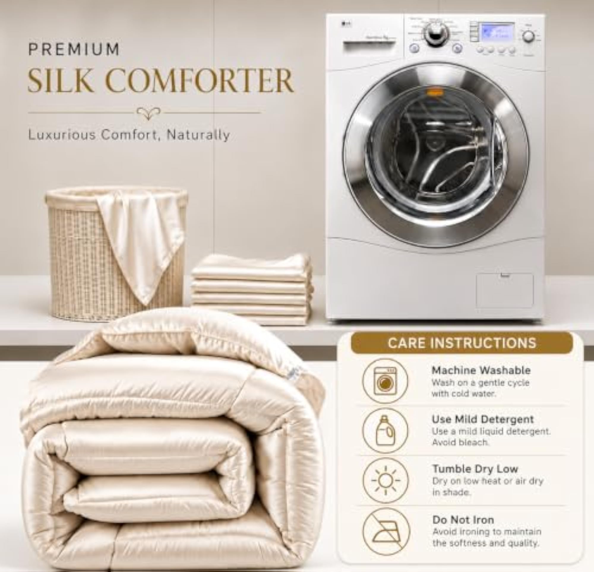 Reversible Silk Satin Comforter Single Size, Sky Blue
