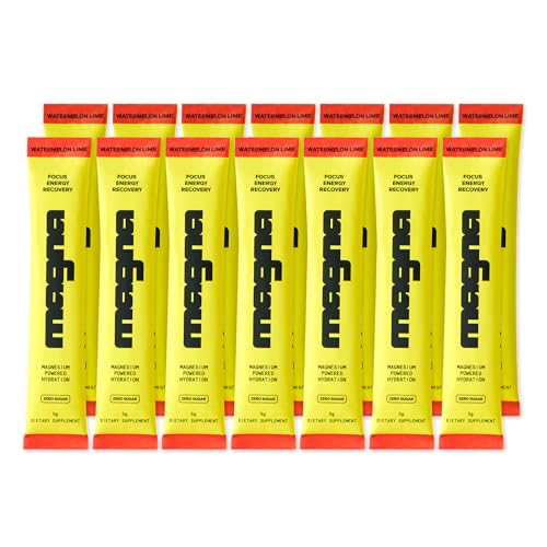 MAGNA Electrolytes Powder Drink Mix for Hydration Energy & Focus Support (14 Servings Watermelon Lime)