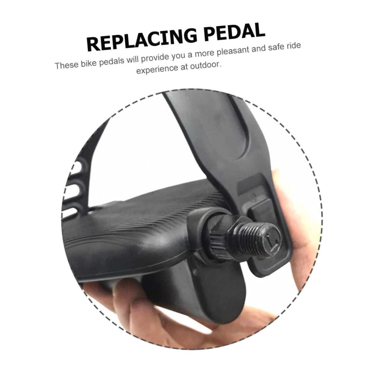 Fahrradpedale Ersatzteile aus Stahl und Gummi mit Rutschfestem Design und Einfacher Montage für Outdoor Heimtrainer und Fitnessräder