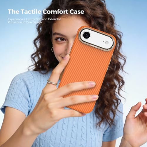 Coque magnétique iPhone Air orange antichoc en carbone - 7