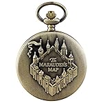 Bronze-Quartz-Pocket-Watch-Green-Eyes-Round-Case-Shape-Pendant-Necklace-Pocket-Watch