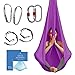 Aum Active Aerial Yoga Hammock - Include Aerial Silk Fabric, Carabiners, Extension Straps, 30-Day Pose Guide - Premium Yoga Swing for Antigravity Exercises, Inversion & Sensory Therapy (Royal Purple)