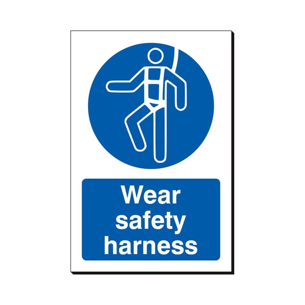 Mehr Wear Safety Harness Safety Sign 240X360mm Waterproof 3 Mm Foamex Board Qty 1