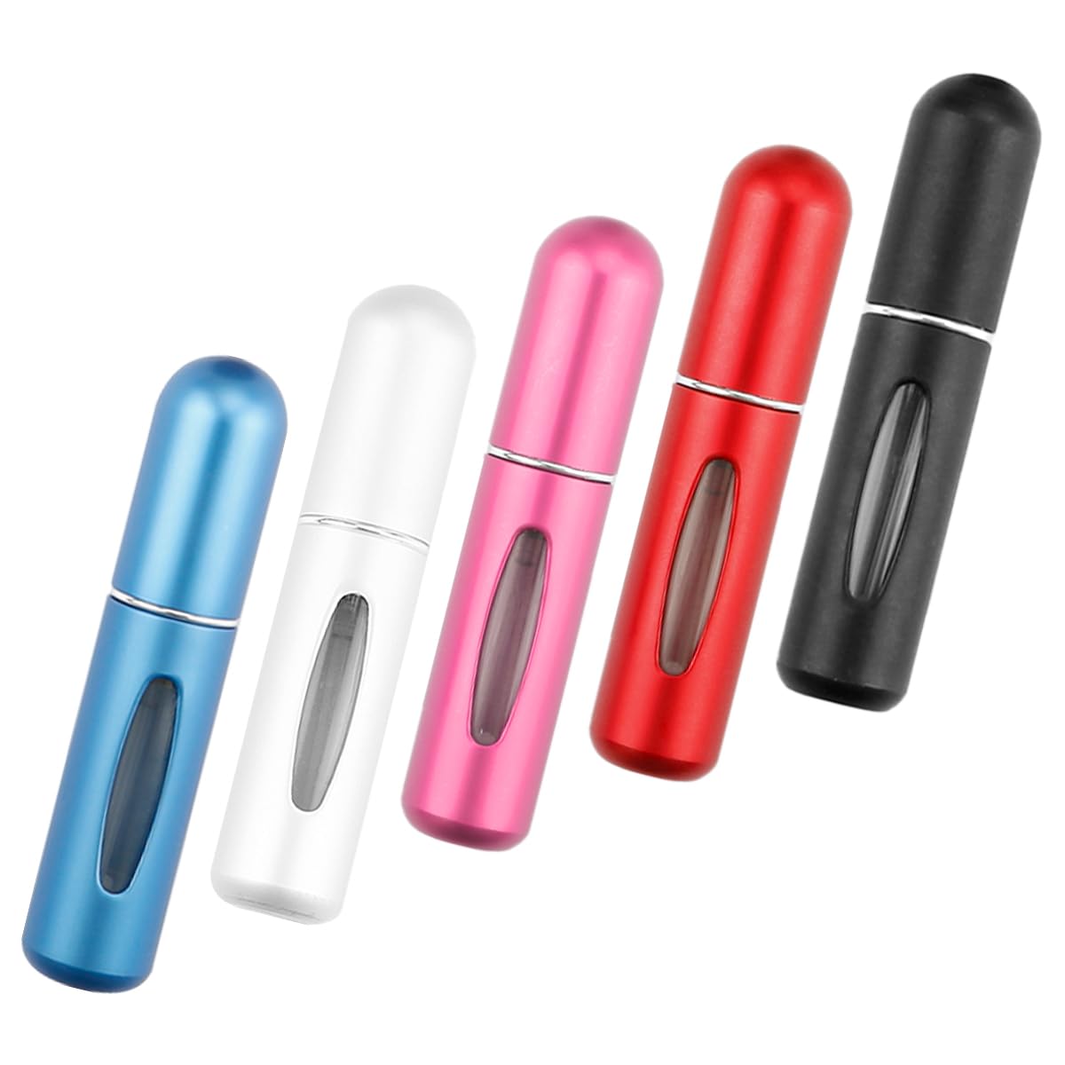 GLADFRESIT 5PCS Perfume Atomiser Bottles 5ml Portable Travel Spray Sprayer Fragrance Empty Bottle for Men Women Girls Ladies