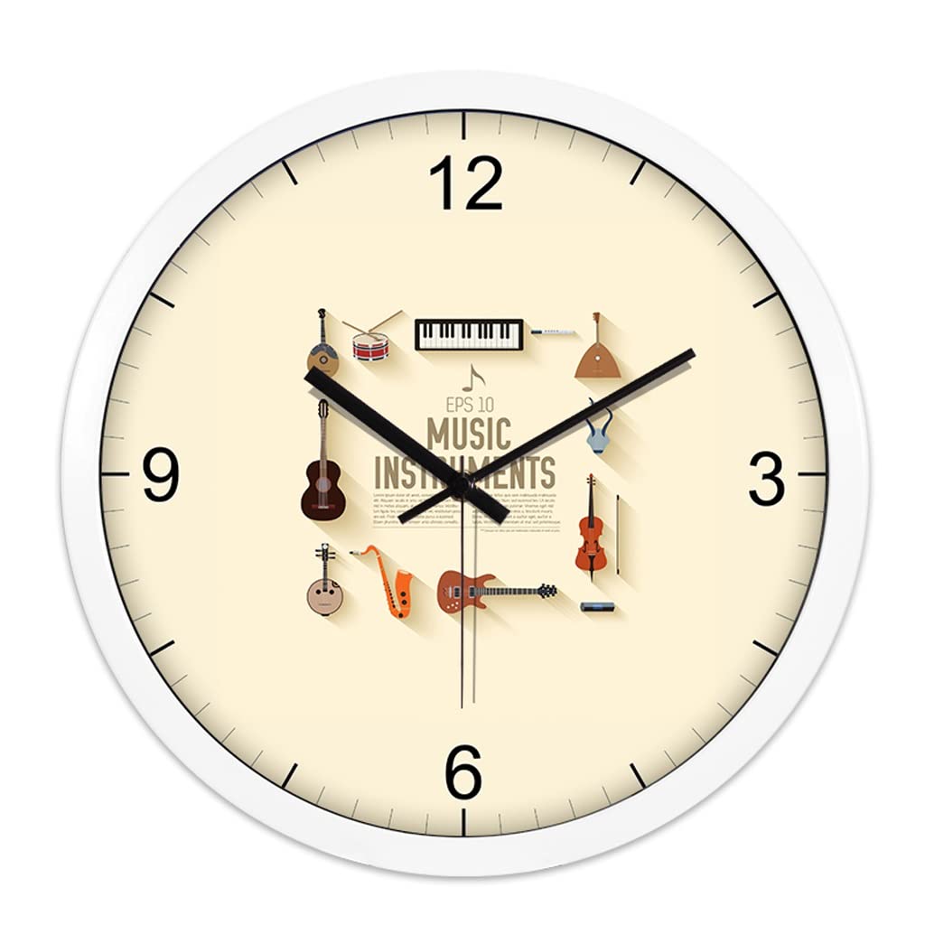 Horloge murale simple montre de poche chambre à coucher blanche 35cm