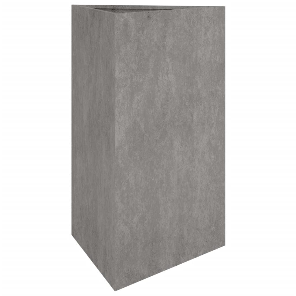Macetero de acero corten, 50 x 43 x 75 cm, color óxido para jardín, balcón, terraza, con gran capacidad y material resistente a la intemperie