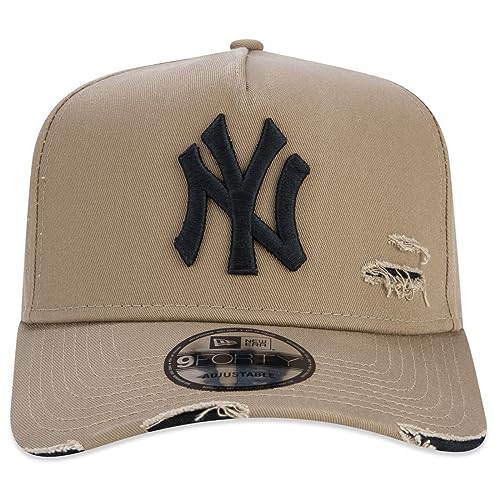 Bone New Era 9FORTY A-Frame MLB New York Yankees Destroyed
