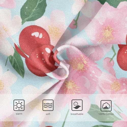 Wusikd Cherry Blossom Boys' Underwear Cotton Cherries Boys Briefs Soft Toddler Underwear 2T3