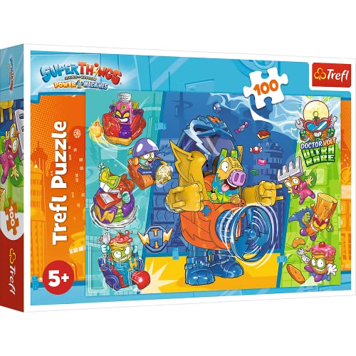 Trefl, Puzzle, Super Fuerza, Super Things, de 100 Piezas, para ni&ntilde;os a Partir de 5 a&ntilde;os