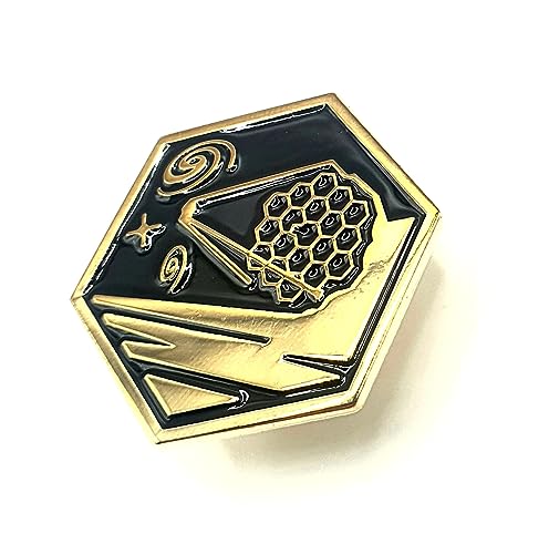 James Webb - Pin de metal con diseño hexagonal de telescopio espacial JWST NASA astronomía física Explore Cosmos Satélite, Metal