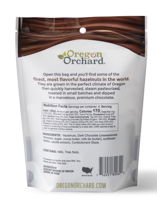 Miniatura 2 de Oregon Orchard Avellanas de chocolate oscuro, 4 onzas (paquete de 3) sin gluten