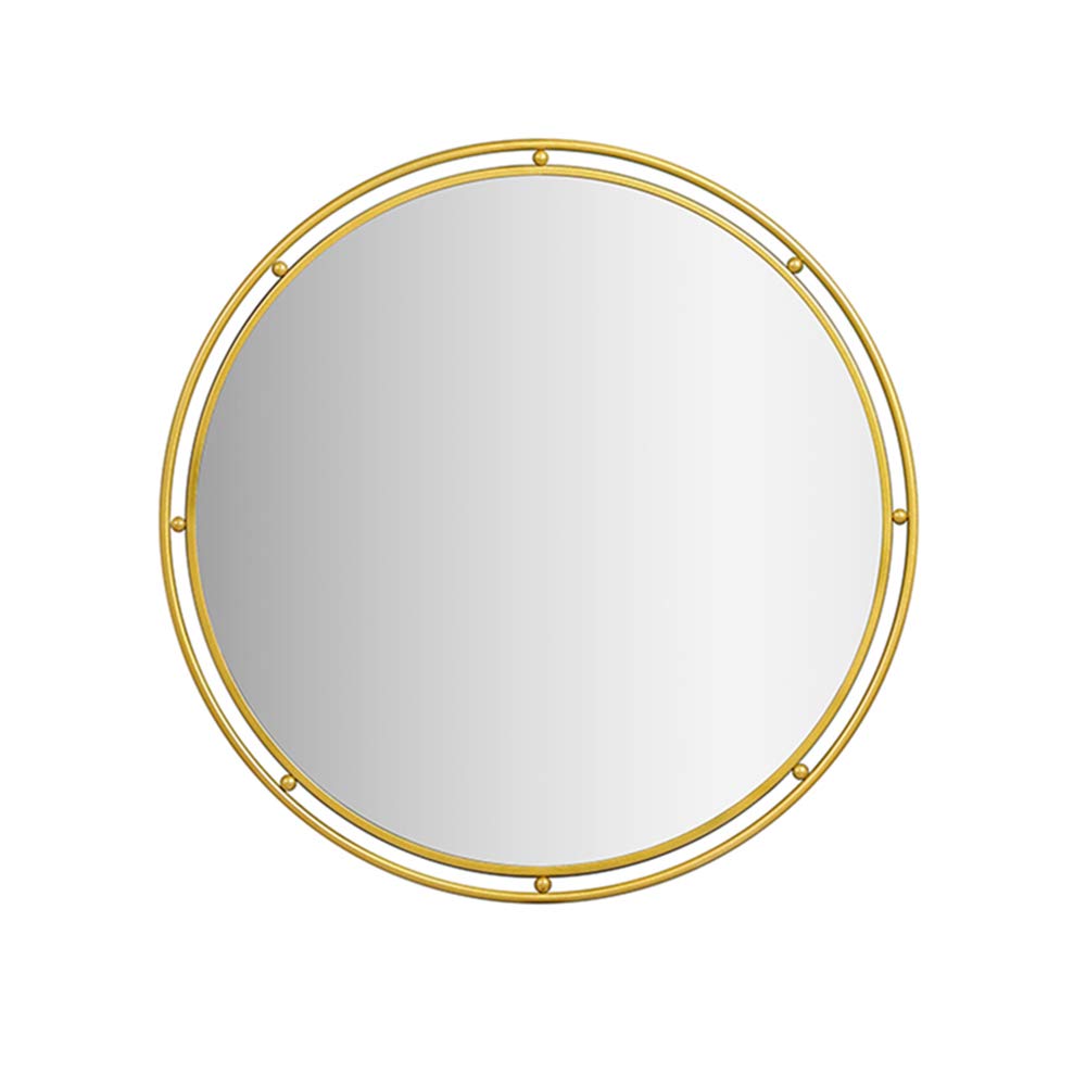 Mirror Bathroom Mirror Round Mirror Cosmetic Mirror Home Mirror European-Style Mirror Entrance Hall Mirror HD Mirror Golden Mirror 45/55/65 / 75cm Toilet Mirror