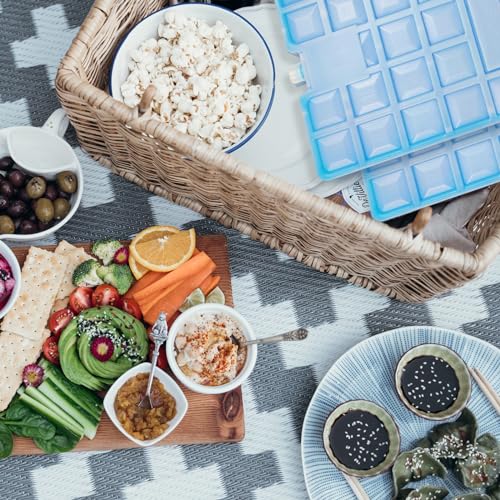 Image of WORLD-BIO Large Reusable Freezer Ice Pack for Lunch Boxes, Coolers, Picnics, Camping, Fishing - 10 x 7.9 x 1.2 Inch