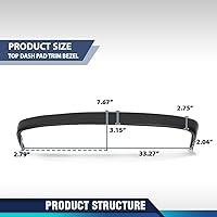 Vista 4 de PIT66 Bisel superior para salpicadero compatible con Toyota Pickup 1989, 1990, 1991, 1992, 1993, 1994 y 1995, color negro