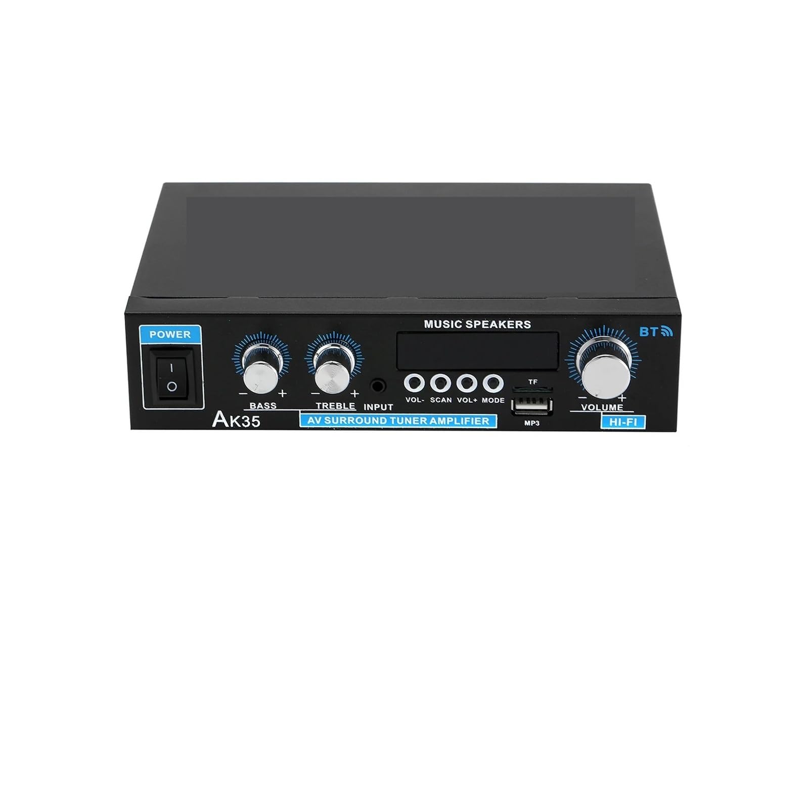 Amplificatore di potenza domestico a 2 canali Bluetooth 5.0 Mini amplificatore audio stereo digitale HiFi Per l'home cinema