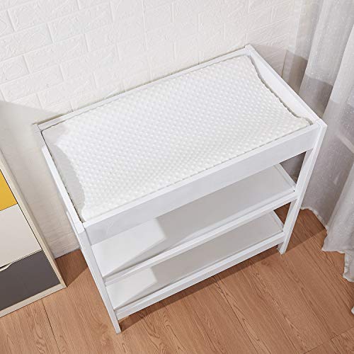 Changing Table Pad Covers Acemommy Ultra Soft Minky Dots Plush Changing Table Covers Breathable Changing Table Sheets Wipeable Diaper Changing Pad Cover For Infants Baby Boy Baby Girl White (2 Pack) #TOP5