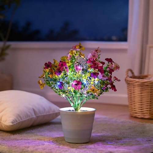Image of Artificial Multicolor Flower Lamp Night Light for Bedroom Shop Wedding Home Decor Gifts for Women Mom Daughter Grandma Girlfriend Coworker Friend Birthday Christmas Valentines Mothers Day