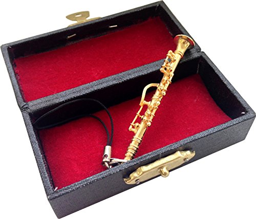 SUNRISE SOUND HOUSE サンライズサウンドハウス ミニチュア楽器 金属製 クラリネット 6cm (紐付き)
