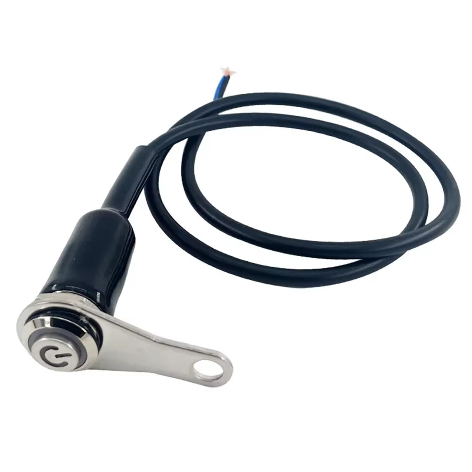 Moto puesta en marcha Interruptor Longitud 60 Cm Interruptor De Encendido Y Apagado Para Motocicleta Montaje En Manillar Aleación De Aluminio Impermeable 12 V Faros Antiniebla Bocina 1 Unidad(Blue)
