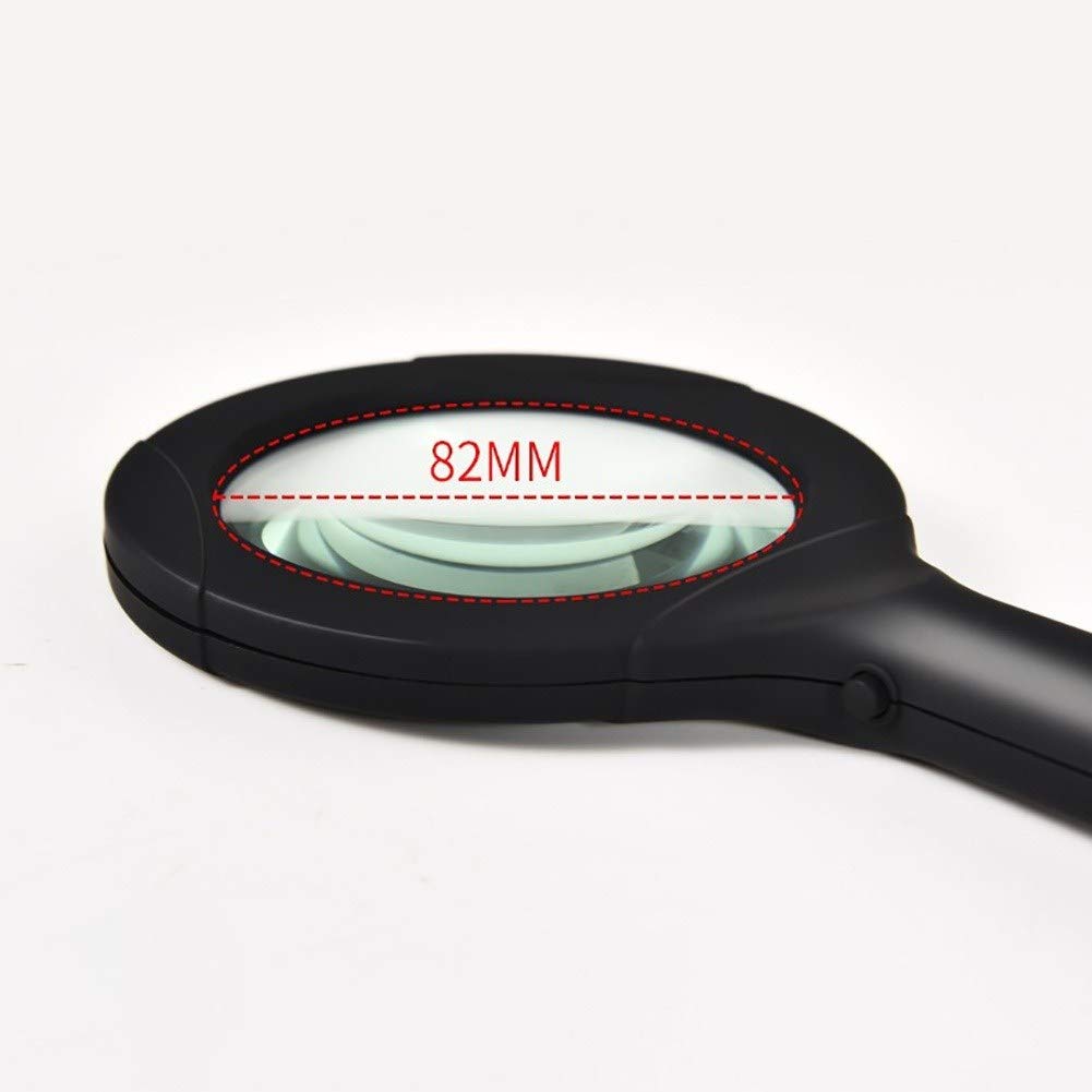 Lupa 3X con LED para Personas Mayores con degeneración Macular, Lectura, Soldadura, inspección, Monedas y exploración.