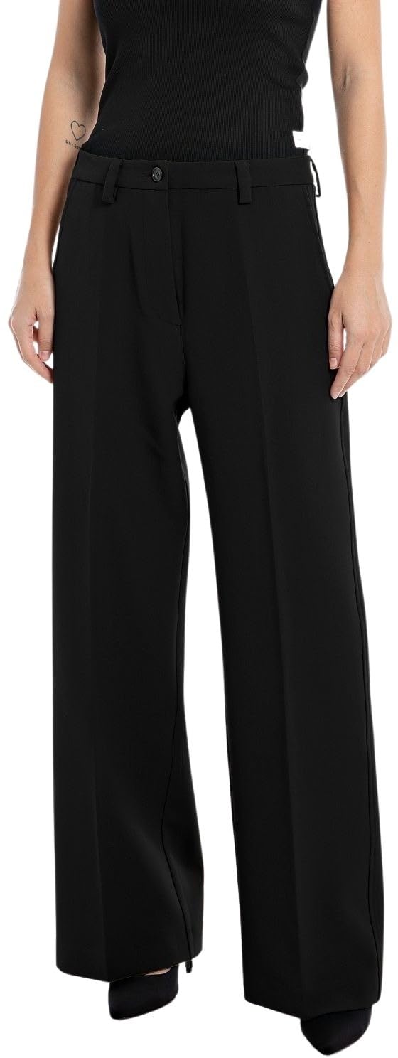 Replay Damen Stoffhose mit Stretch