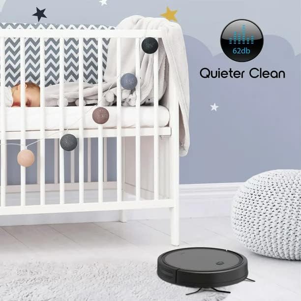 SmartClean 2000 Robovac Ionvac operating quietly near a baby's crib
