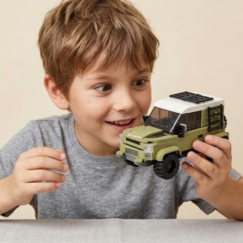 Image of GRIPZ Grid Car Building Blocks Set for Kids 6+ | DIY Construction Toy Vehicles | Educational STEM Building Kit | Creative Brick Toy Set for Boys & Girls (Warden XE)