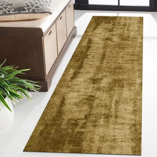 Tapis de couloir long format 90x450cm au design abstrait élégant