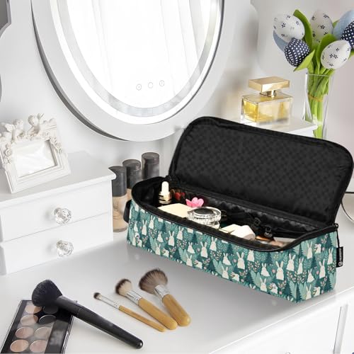 Bolso organizador de viaje para herramientas de cabello con base resistente al calor, impermeable, para planchas, rizadores y secadores miniatura 7