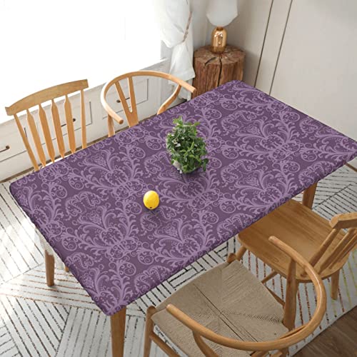 Nappe rectangulaire violette anti-vent et anti-tache élastique 152 cm