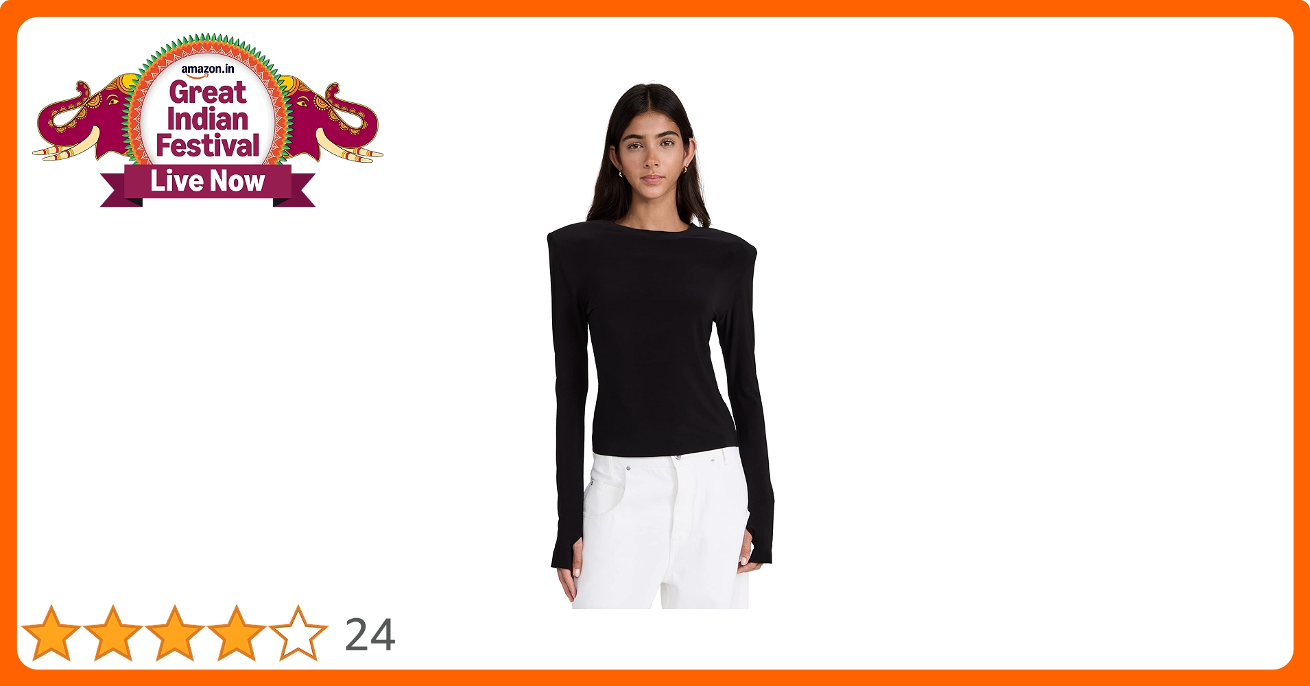 NORMA KAMALI ショルダーパッド　肩パッド　長袖　トップス　ブラック 51TbFp3EwgL._AC_UY1100_.jpg