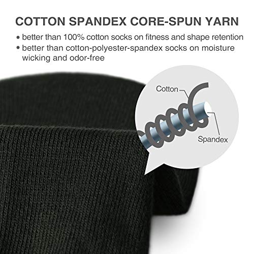 DAVID ARCHY Men's Pure Cotton Ultra Soft Knit Trouser Crew Dress Socks 6 Pack4