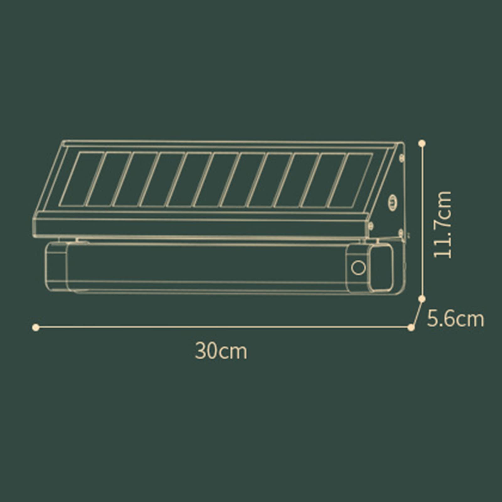 Sensor de Luz Solar Exterior 3300mAh Lámparas Solares con Modo de Luz Blanca/Cálida IP65 Impermeable LED Foco Solar Luz de Pared de Aluminio para Jardín